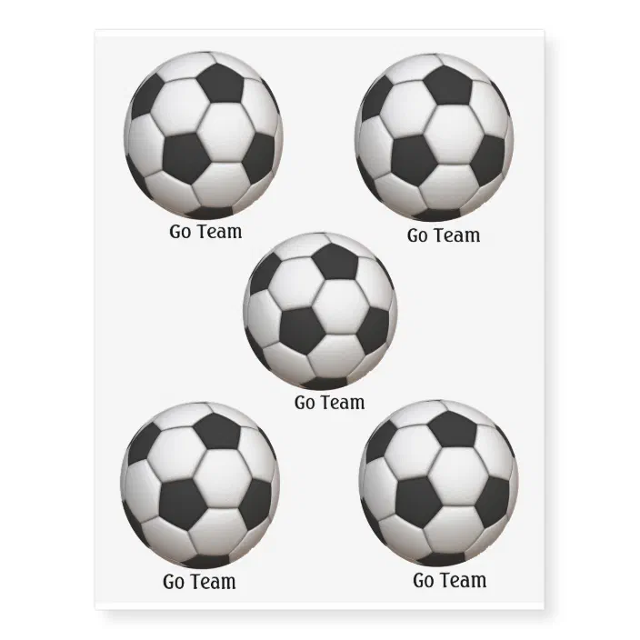 Soccer Ball Temporary Tattoo Zazzle Com