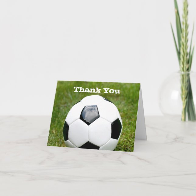 Soccer Ball Thank You Card (Front)