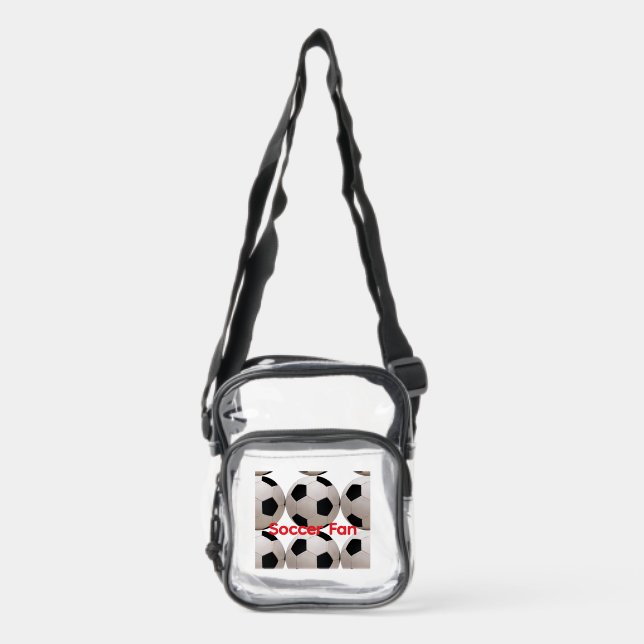 Soccer Ball Theme  Clear Crossbody Bag (Front)