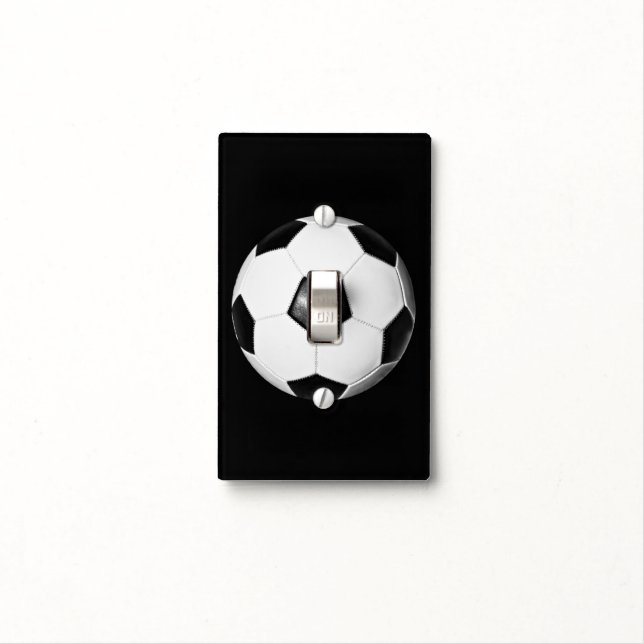 Soccer Ball Theme Light Switch Cover (In Situ)