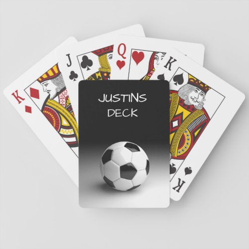 Soccer Ball Theme Personalized Playing Cards