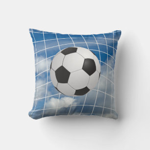Soccer ball throw pillow