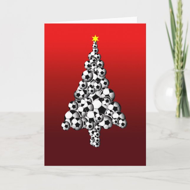Soccer Ball Tree - Christmas/Holiday Card (Front)