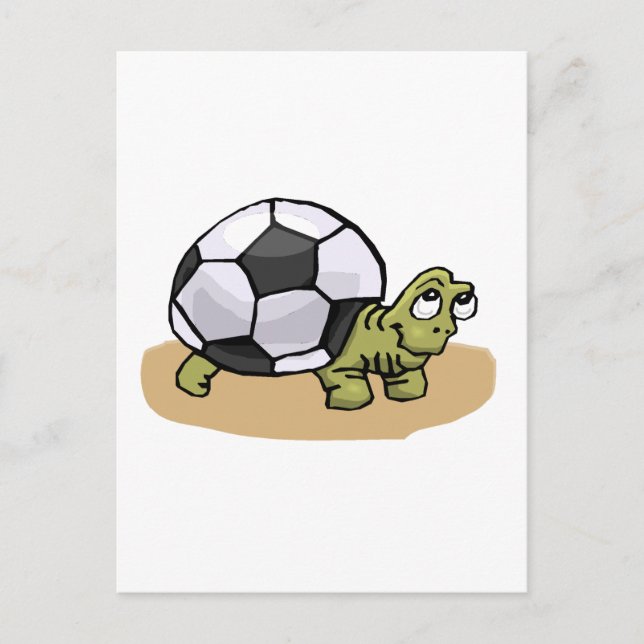 Soccer Ball Turtle Postcard (Front)