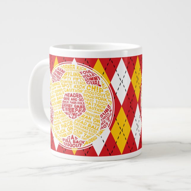Soccer Ball Typography Cup (Front Left)