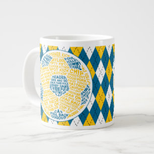 Soccer Ball Typography Giant Coffee Mug
