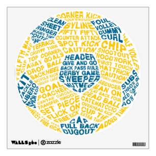 Soccer Ball Typography Wall Sticker
