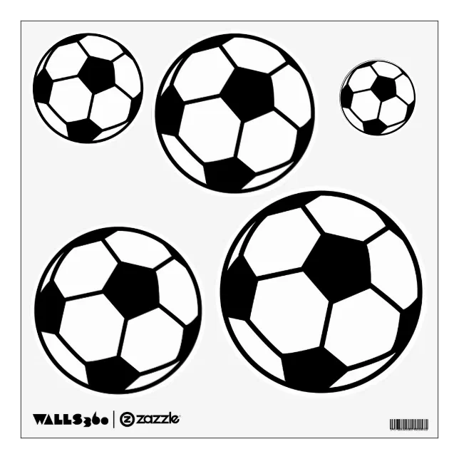 Soccer Ball Wall Decals For Sports Theme Bedroom Zazzle