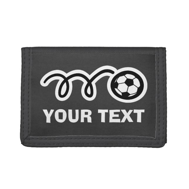 Soccer ball wallets and purses with kids name (Front)