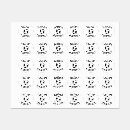 Soccer Ball Waterproof Iron On Clothing Kids Labels