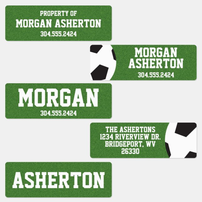 Soccer ball waterproof labels (Group)