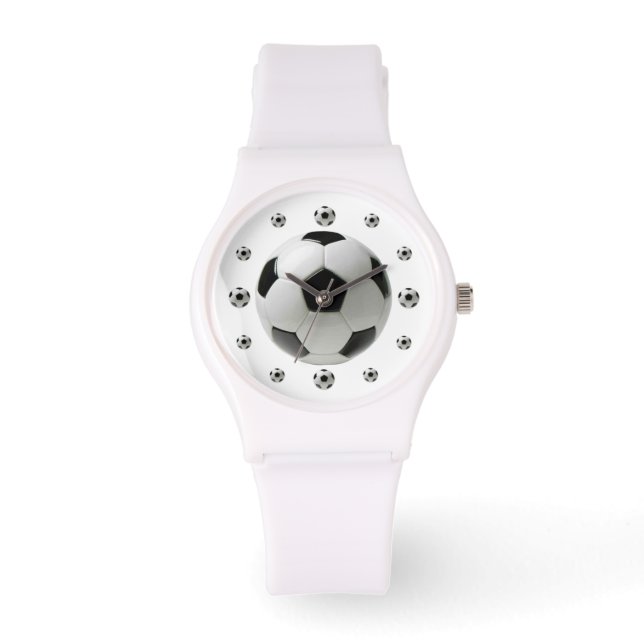 Soccer Ball White Sporty Watch (Front)