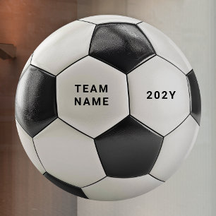 Soccer Ball Window Cling   Team Name Vinyl Decal
