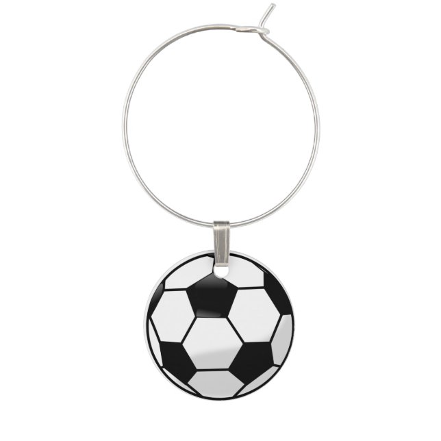 Soccer Ball Wine Charm (Front)