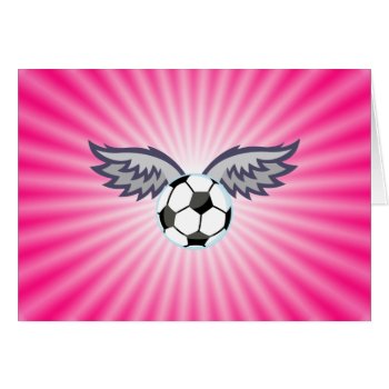 Soccer Ball Wings; Pink by SportsWare at Zazzle
