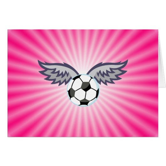 Soccer Ball Wings; Pink (Front Horizontal)