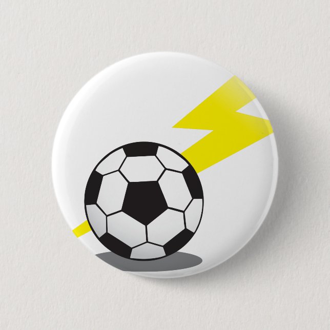 Soccer ball with lightning bolt button (Front)