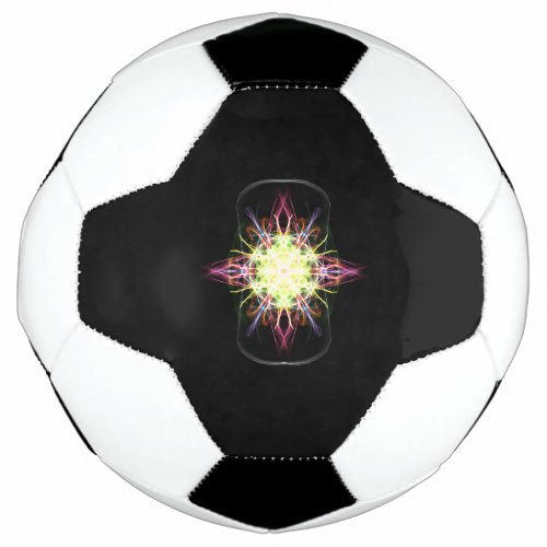 Soccer Ball with Multicolored Star Design