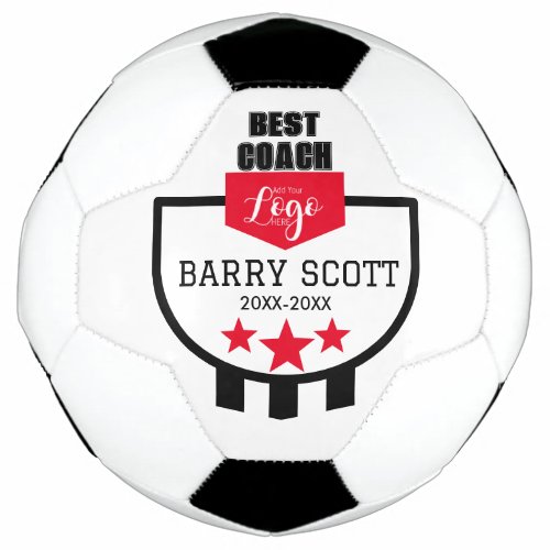 Soccer ball with Player or Coach Name add logo