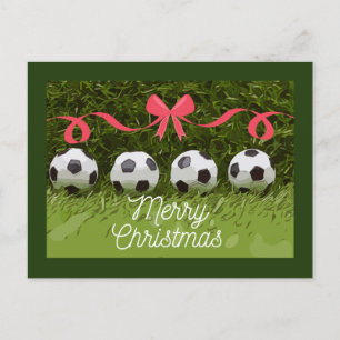 Soccer ball with ribbon for Christmas Holiday