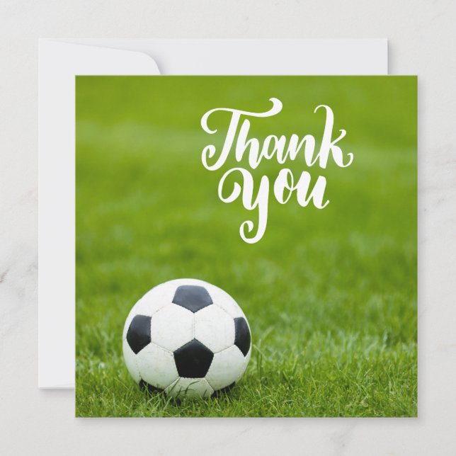 Soccer ball with word Thank you    (Front)