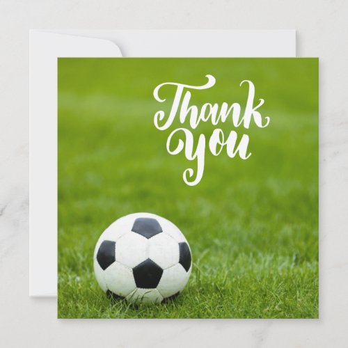 Soccer ball with word Thank you   