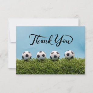 Soccer ball with word Thank you for Coach Fan Card