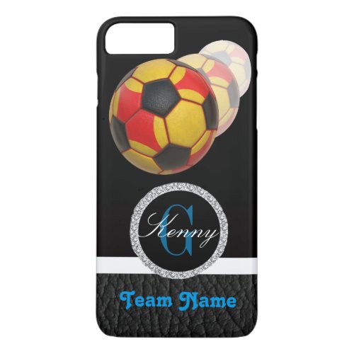 Soccer Ball With Yellow Orange And Black iPhone 8 Plus7 Plus Case