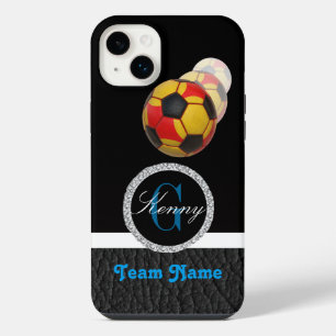 Soccer Ball With Yellow Orange And Black iPhone 14 Plus Case