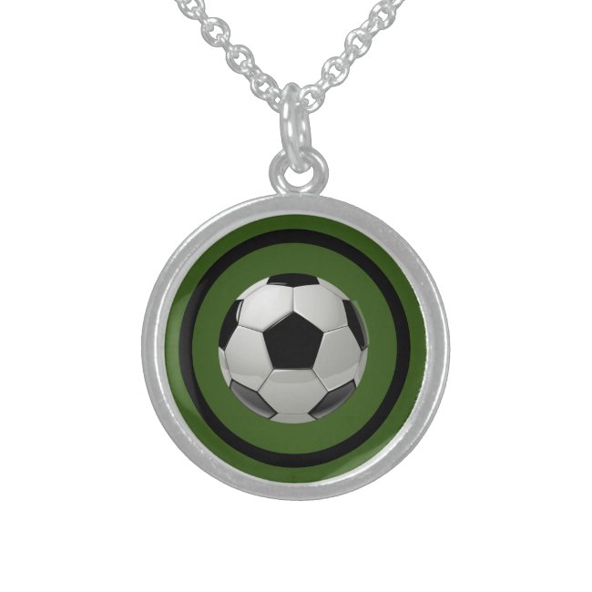 Soccer Ball Woman's Gift Charm Pendant Necklace