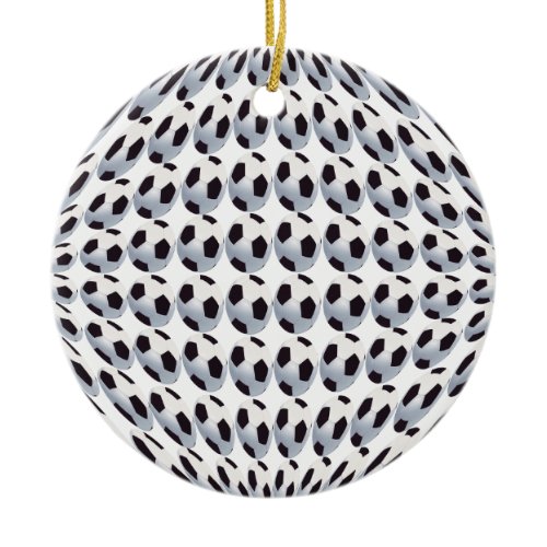 Soccer Ball World Ceramic Ornament