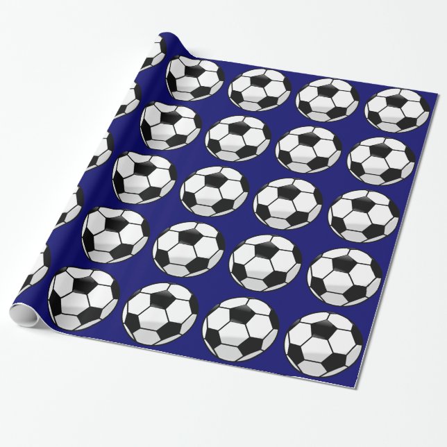 Soccer Ball Wrapping Paper (Unrolled)