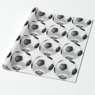 Soccer ball wrapping paper