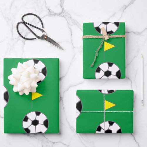 Soccer Ball Wrapping Paper Sheets