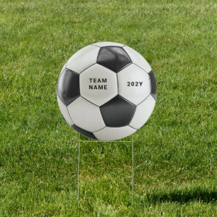 Soccer Ball Yard Sign   Team Name Year Signage