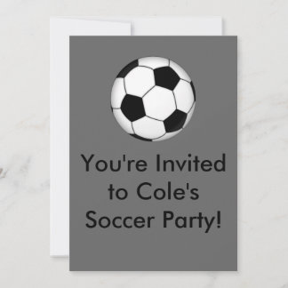 Soccer_ball, You're Invited to Cole's Soccer Pa... Invitation