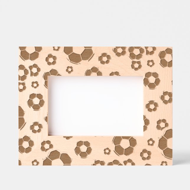 Soccer BalLaser Etched Picture Frame Engraved Fram (Front)