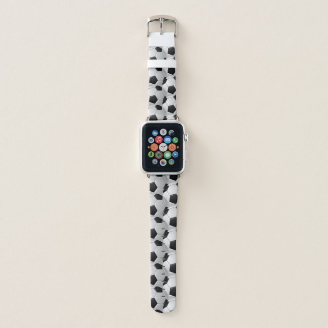 Soccer Balls Abstract Apple Watch Band.
