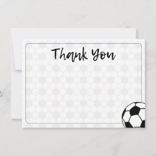 Soccer Balls Black and White Blank Elegant Note Card