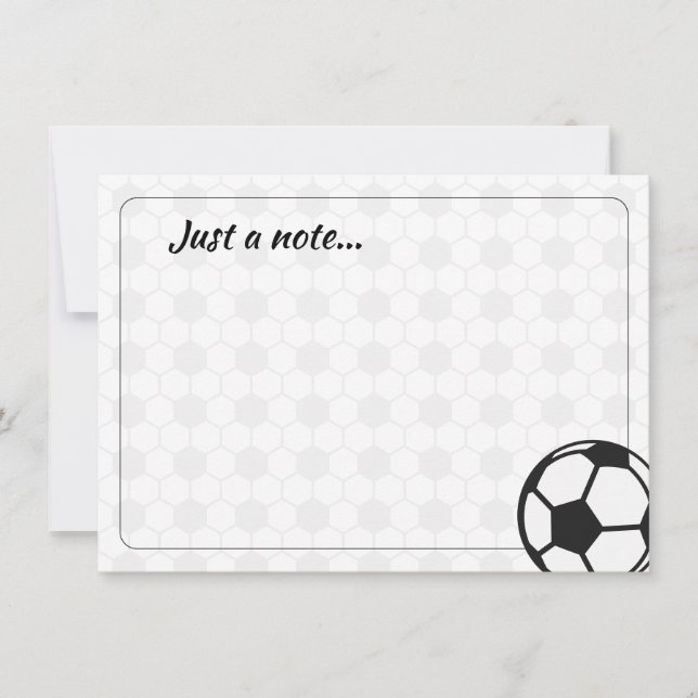 Soccer Balls Black and White Blank Just a Note Card (Front)