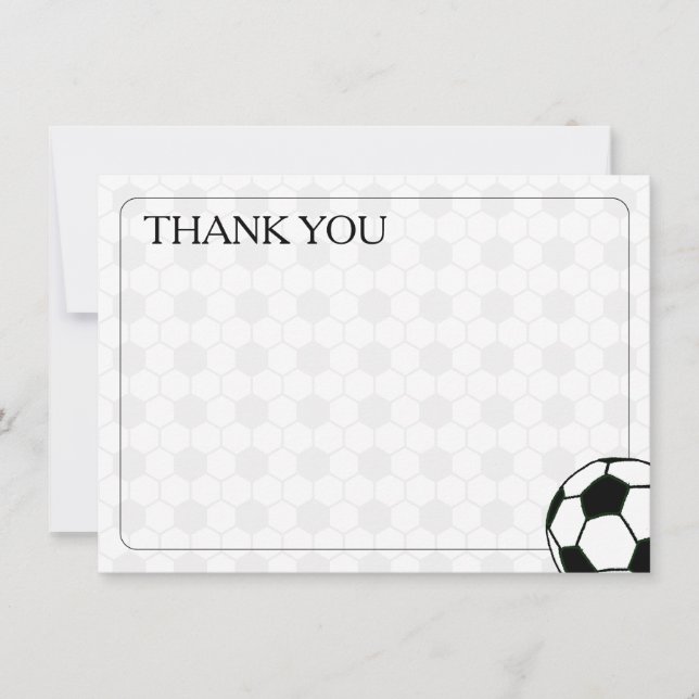 Soccer Balls Black and White Blank Note Card (Front)