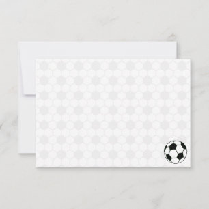 Soccer Balls Black and White Custom Blank Note Card