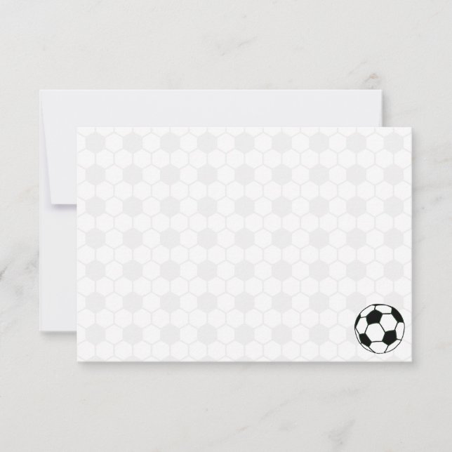 Soccer Balls Black and White Custom Blank Note Card (Front)