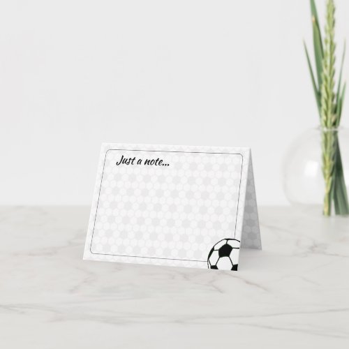 Soccer Balls Black and White Custom Just a Note Card