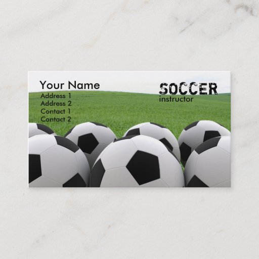 Customizable Soccer Balls Business Card