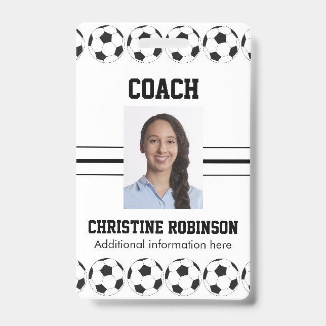 Soccer balls coach badge (Front)