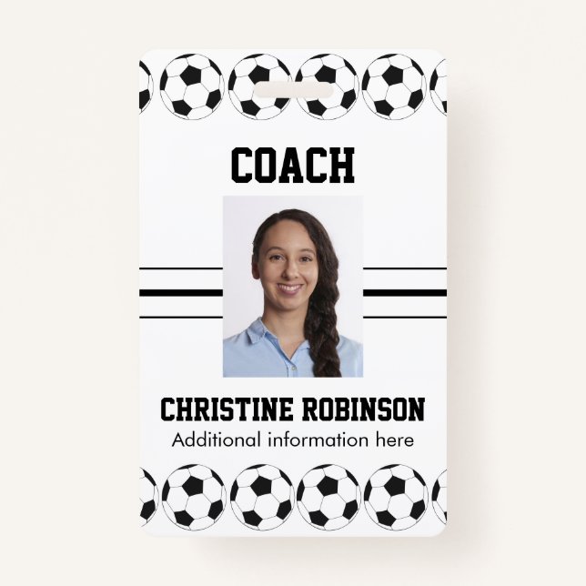 Soccer balls coach badge (Front)