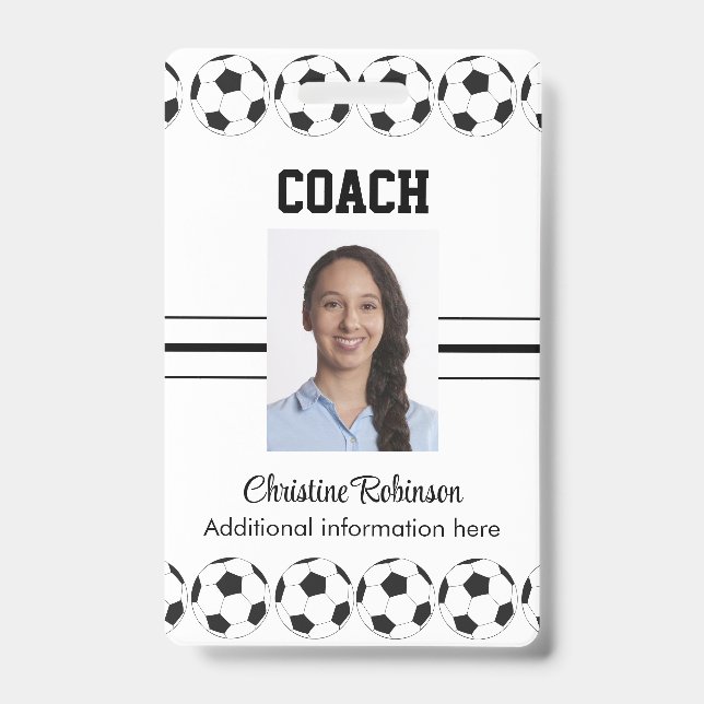 Soccer balls coach badge (Front)