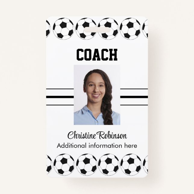 Soccer balls coach badge (Front)