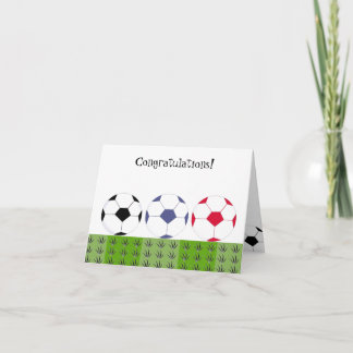 Soccer Balls - Congratulations Card